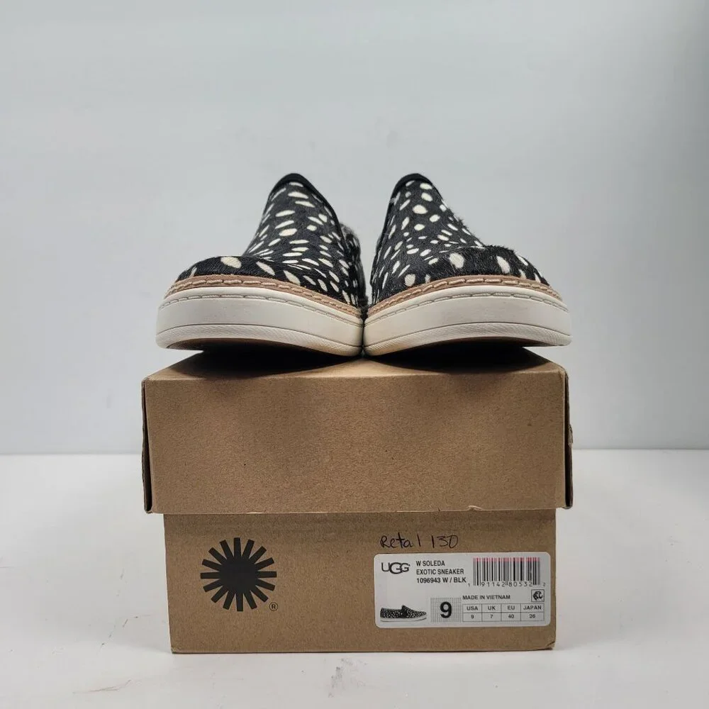 UGG Soleda Women's Exotic Black Slip-On Sneakers S/N1096943 US Size 9 - Picture 2 of 10
